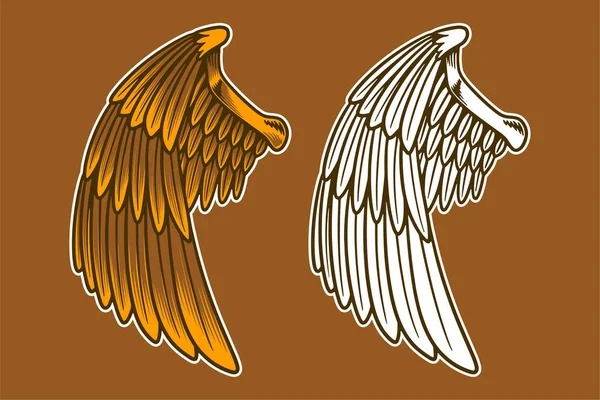 Eagle Wing Vector Illustration — Vetor de Stock