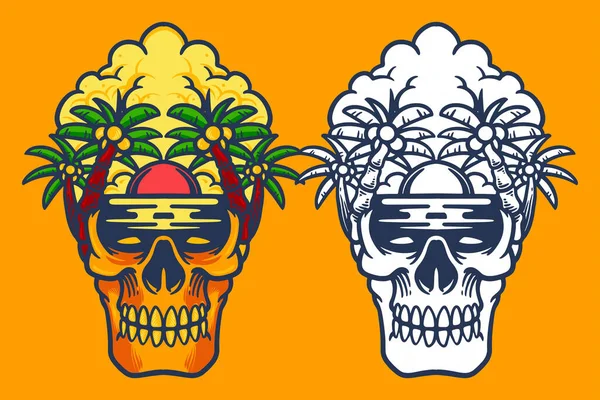 Skull Illustration New File — Stock vektor