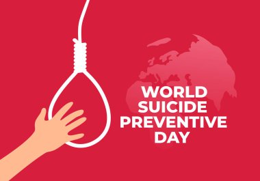 World suicide preventive day background banner poster on september 10 th.