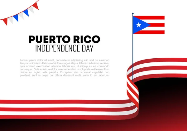 Puerto Rico Independence Day Background July — Vetor de Stock