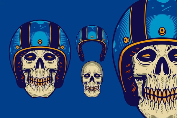 skull head wear helmet vector illustration