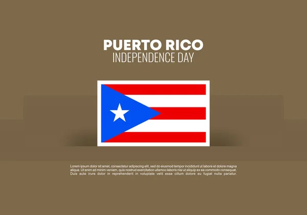 Puerto Rico Independence Day Background July — Vetor de Stock