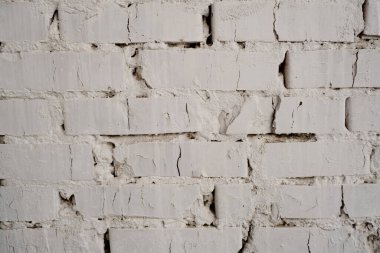 Doku arkaplan kavramı, eski beyaz tuğla duvar.