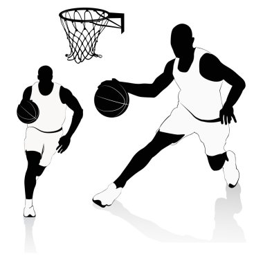 basketbol oyuncuları vector Silhouettes