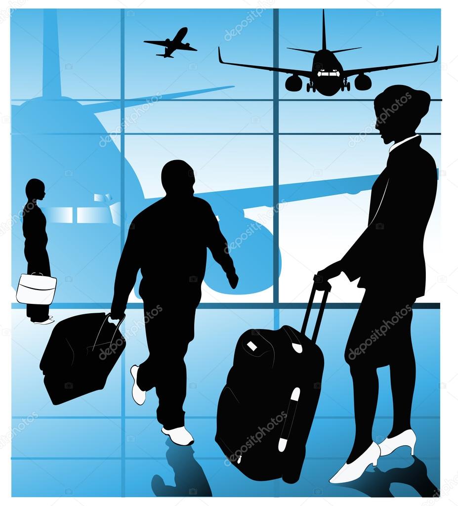 Vector of airline passengers