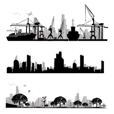 City skyline silhouette.Vector illustration
