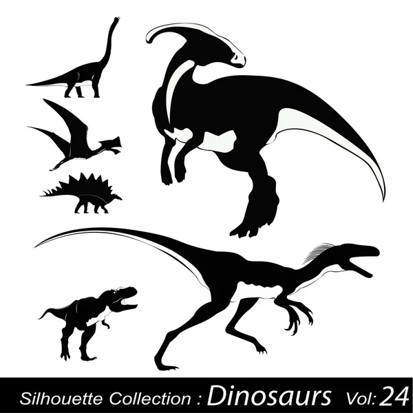 Ilustración vectorial: Dinosaurios — Vector de stock