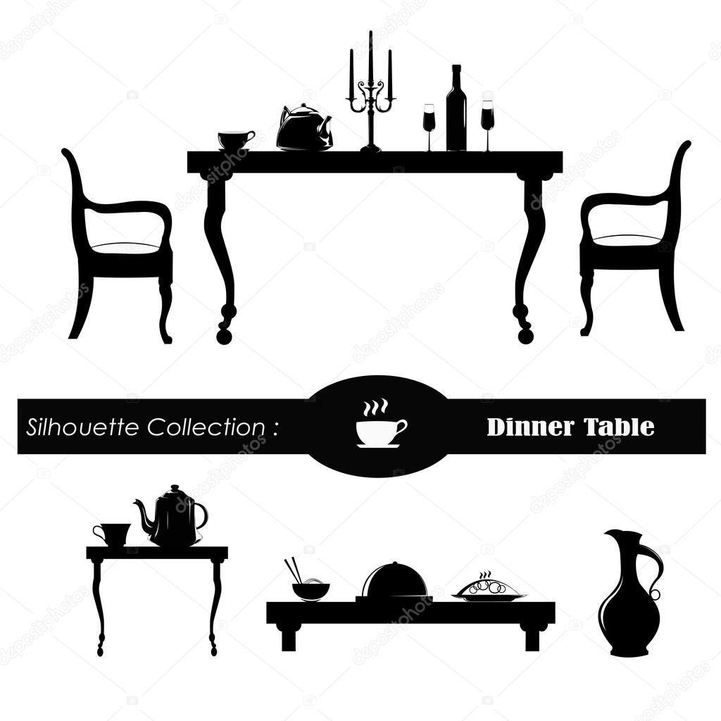 Dining room Vector Illustration