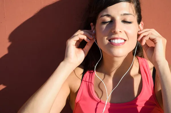 Listening music pleasure — Stock Photo, Image