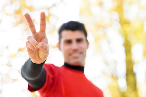 Sportsman victory symbol concept — Stock Photo, Image