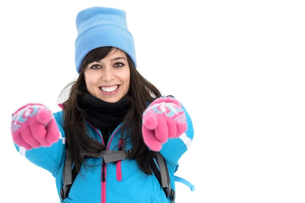 Happy hiking traveler — Stock Photo, Image