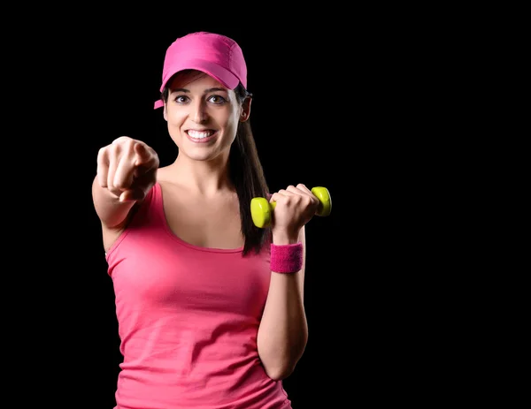 Happy fitness girl working out — Stock Photo, Image