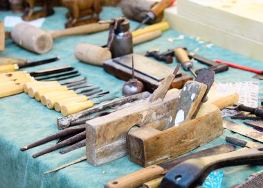 Old carpenter tools clipart