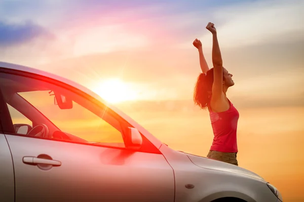 Conducción de coches libertad y felicidad Imagen De Stock