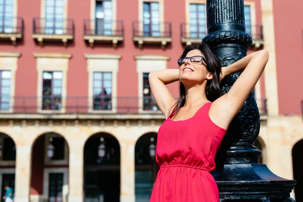 Relaxed woman on vacation in spain — Stock Photo, Image