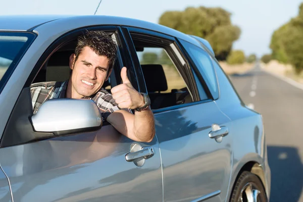 Muž řídí auto Stock Fotografie