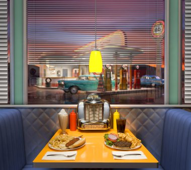 Retro diner iç