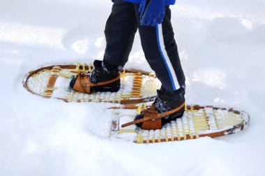 snow shoeing clipart