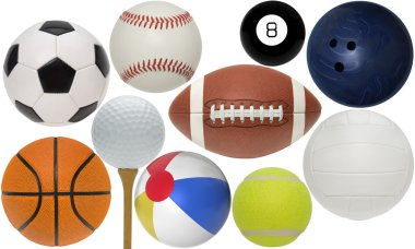 Assorted Sport Ball Collection clipart