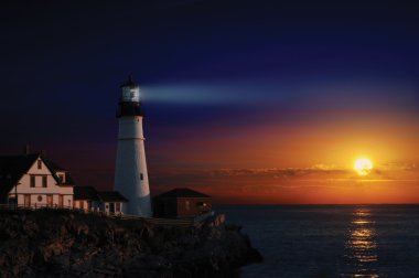Sunrise Lighthouse clipart