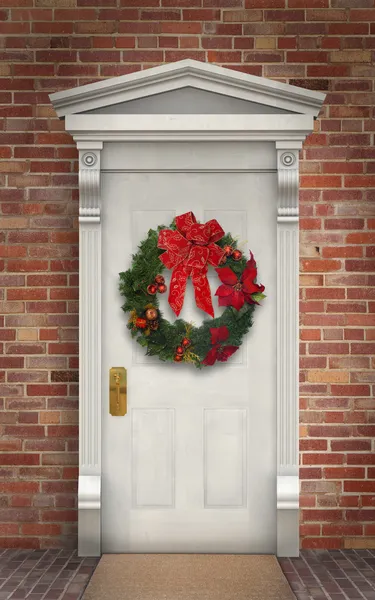 Wreath on a Door — Stock Photo, Image