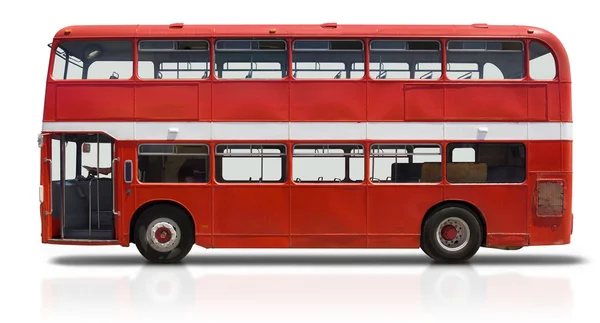 Red Double Decker Bus on White — Stock Photo, Image