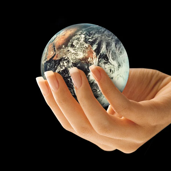 Earth in Hand — Stock Photo, Image