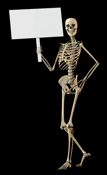 Skeleton honding sign — Stock Photo, Image