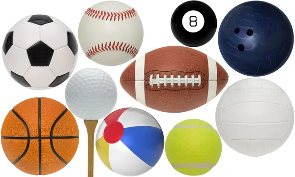 Diverse sport bollen samling — Stockfoto