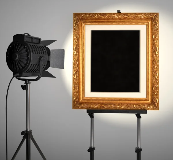 Quadro de imagem iluminado — Fotografia de Stock