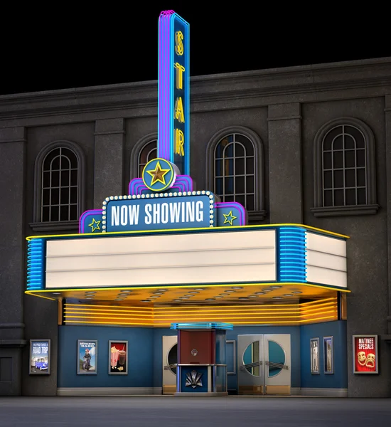 Movie Theatre & Ticket Box — Stock Photo, Image