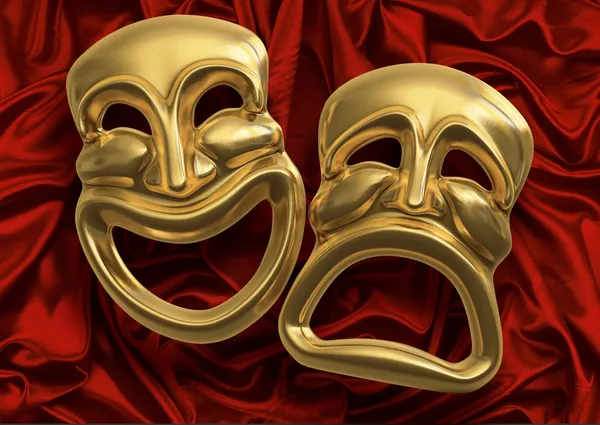 Comedy Tragedy Masks — Stock Photo, Image