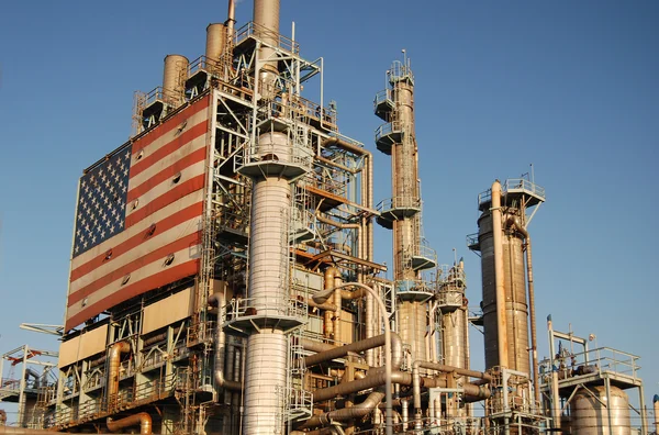 Refinaria de petróleo americana — Fotografia de Stock