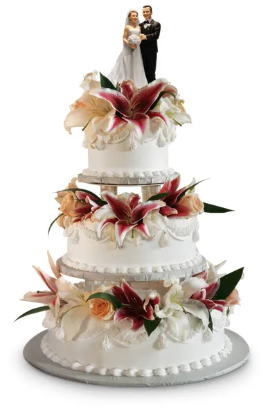 Роскошный свадебный торт — стоковое фото