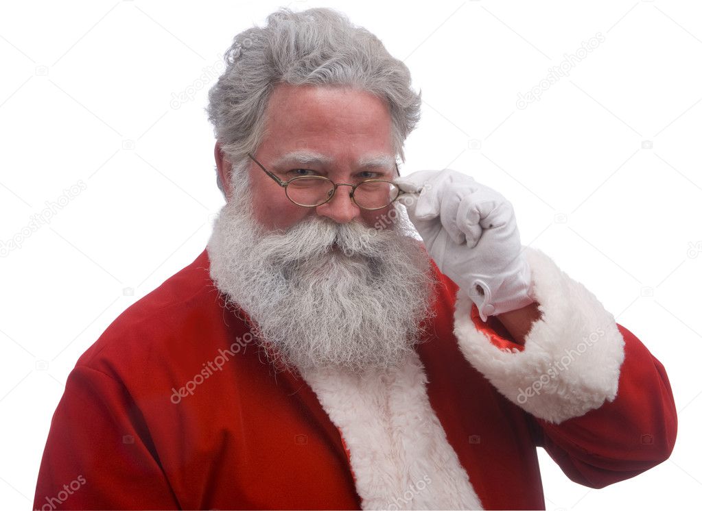 Santa on White