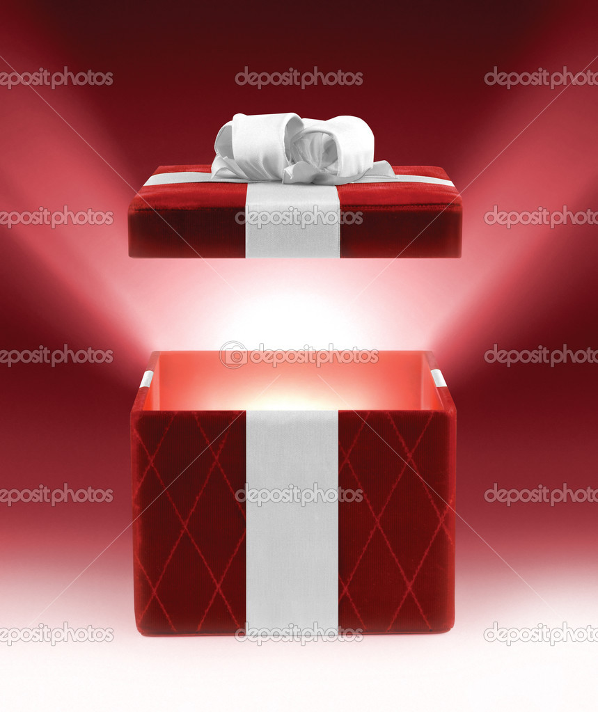 Red glowing gift