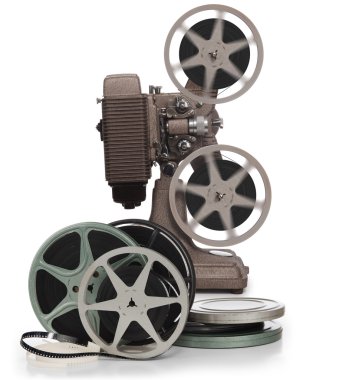 film film makaraları ve beyaz projektör