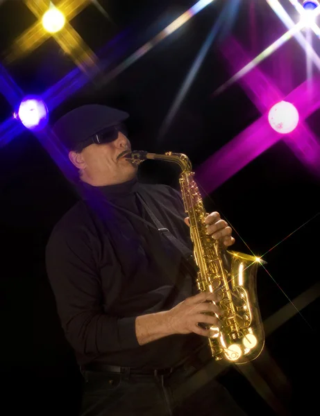 Jogador Sax — Fotografia de Stock