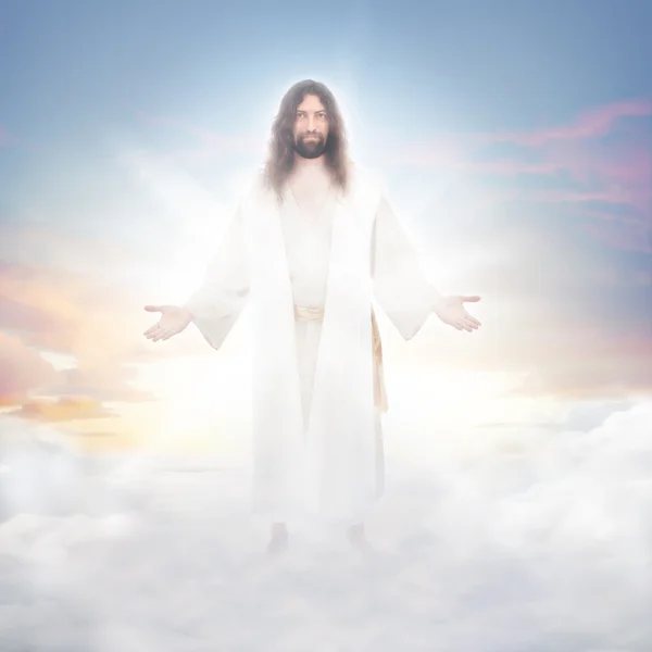 Jezus w chmurach — Zdjęcie stockowe