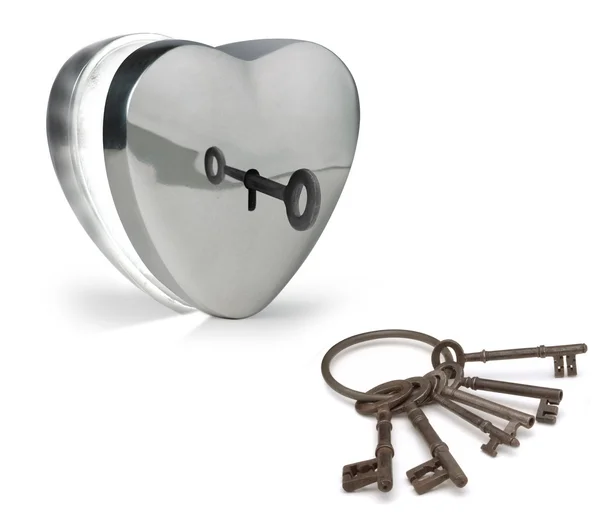 Schlüssel zum Herzen — Stockfoto