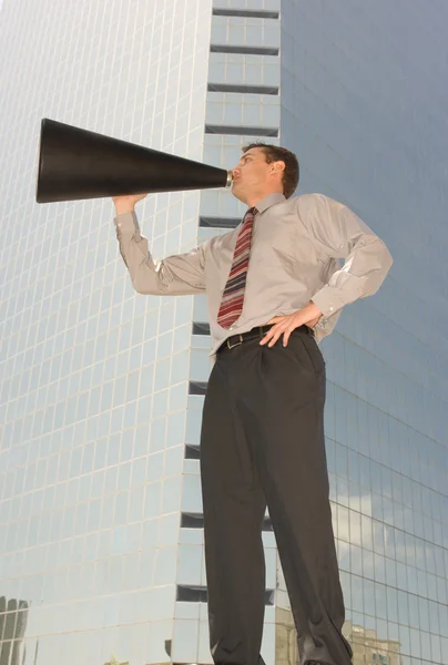 Magaphone Man — Stockfoto