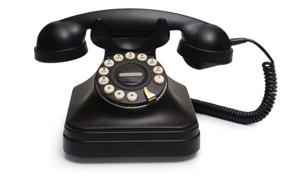 白の回転式電話 — ストック写真