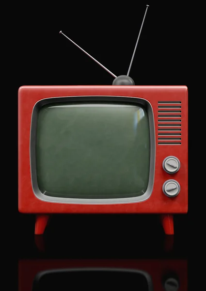 Ретро пластмассовый телевизор — стоковое фото