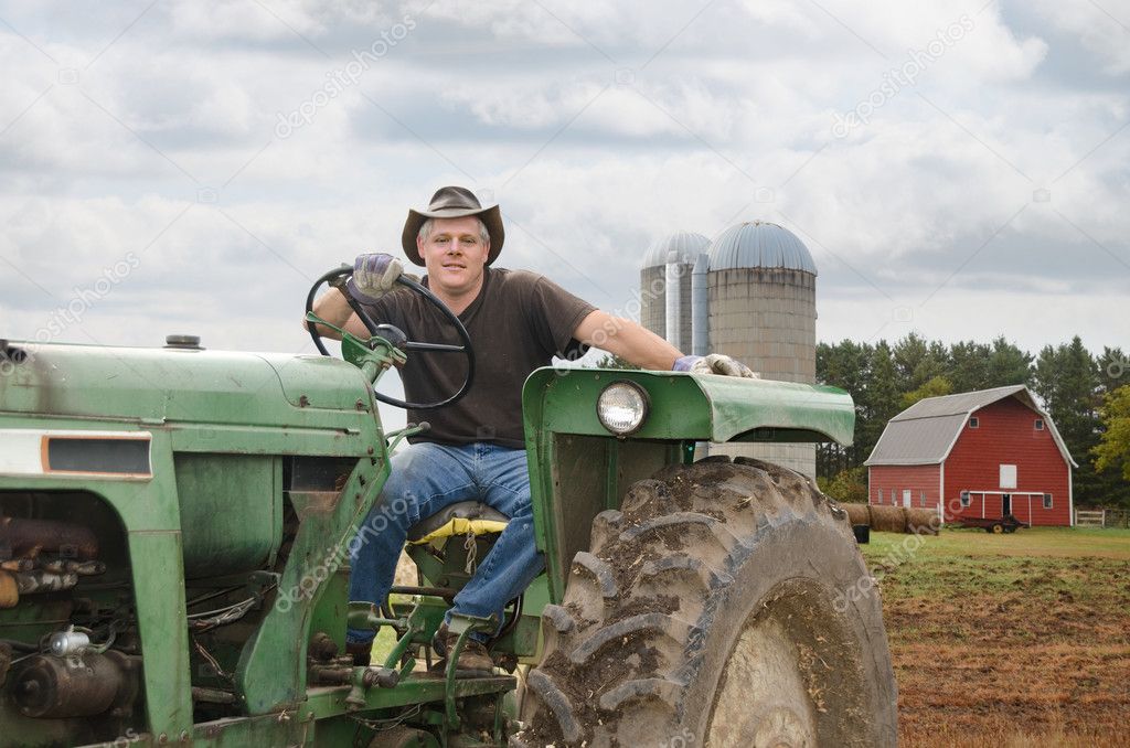 Farmer on Tractor