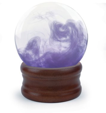 crystal ball on white clipart