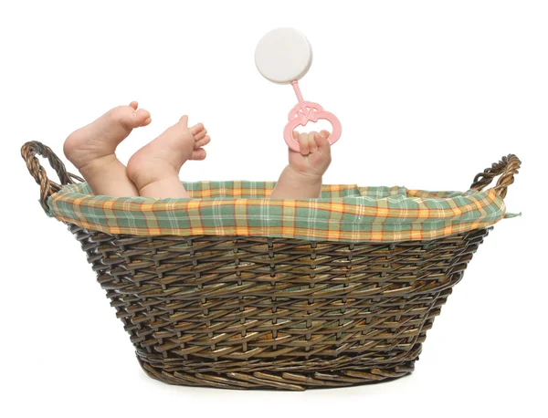 Bebé en cesta —  Fotos de Stock