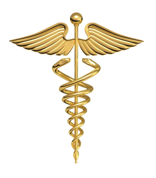 Caduceo simbolo medico — Foto Stock