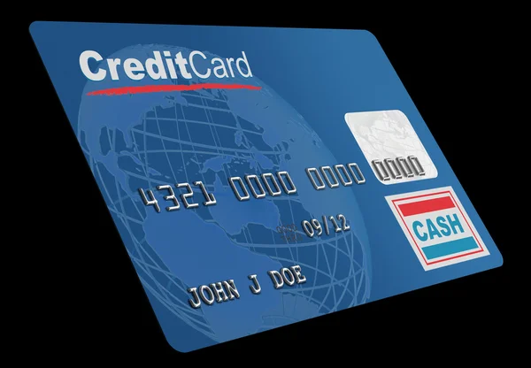 Cartão de crédito no branco — Fotografia de Stock
