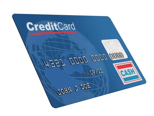 Carte de crédit sur blanc — Photo