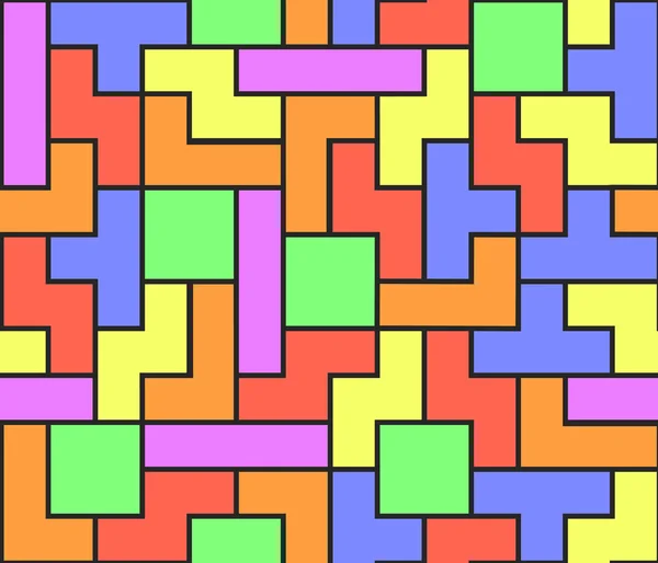 Tetris fond vectoriel sans couture — Image vectorielle